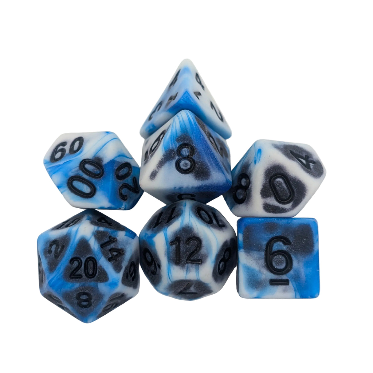 Archaic Dark Blue Dice Set