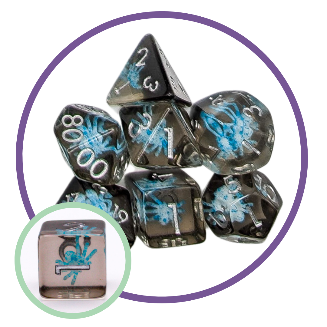 Spider Alien Inclusion Dice Set
