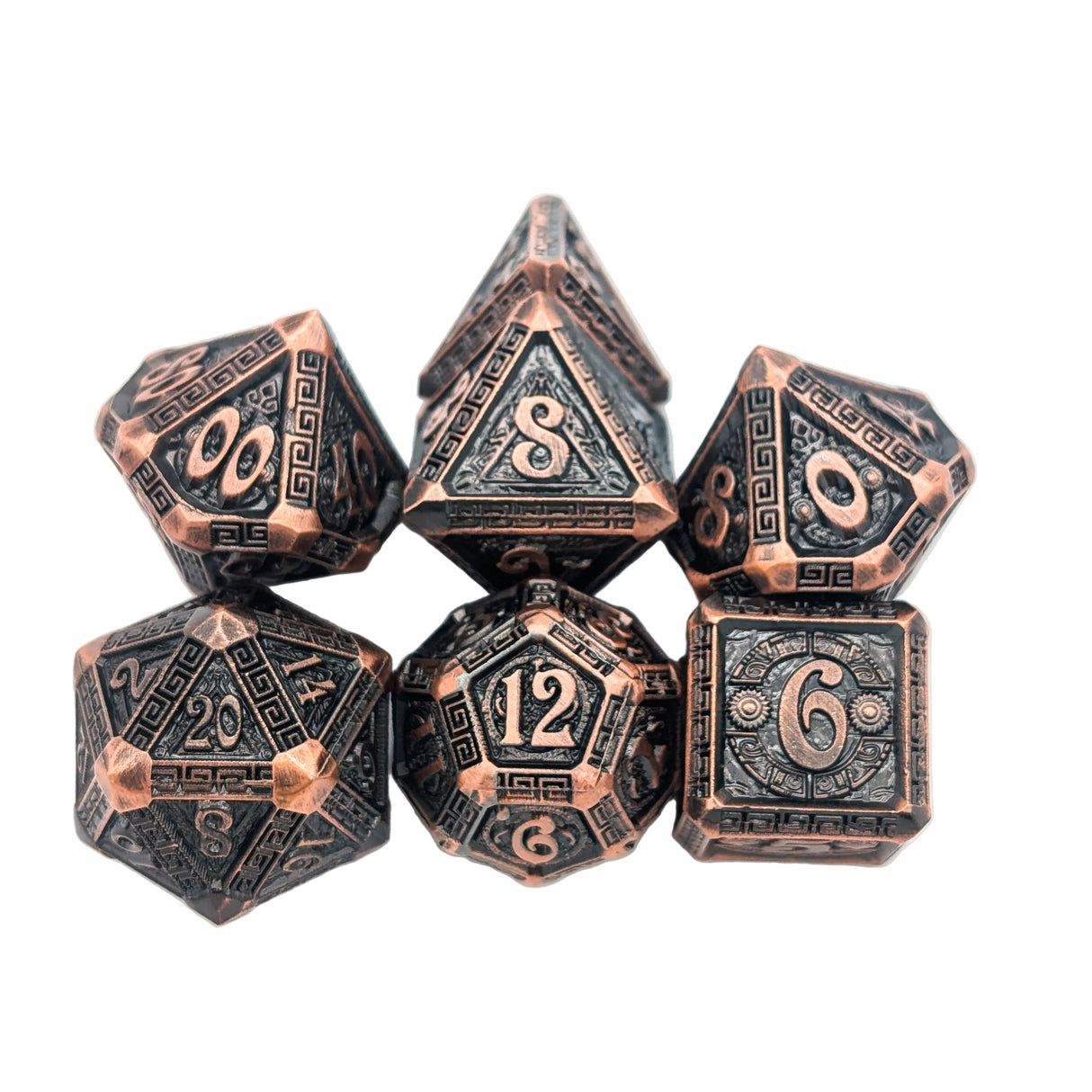 Mythos Copper Metal Dice Set