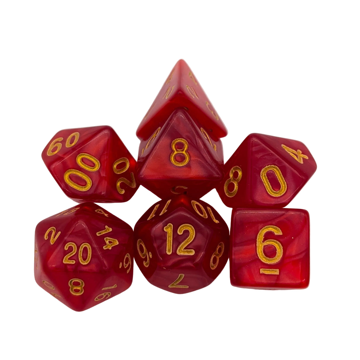 Pearl Red Dice Set