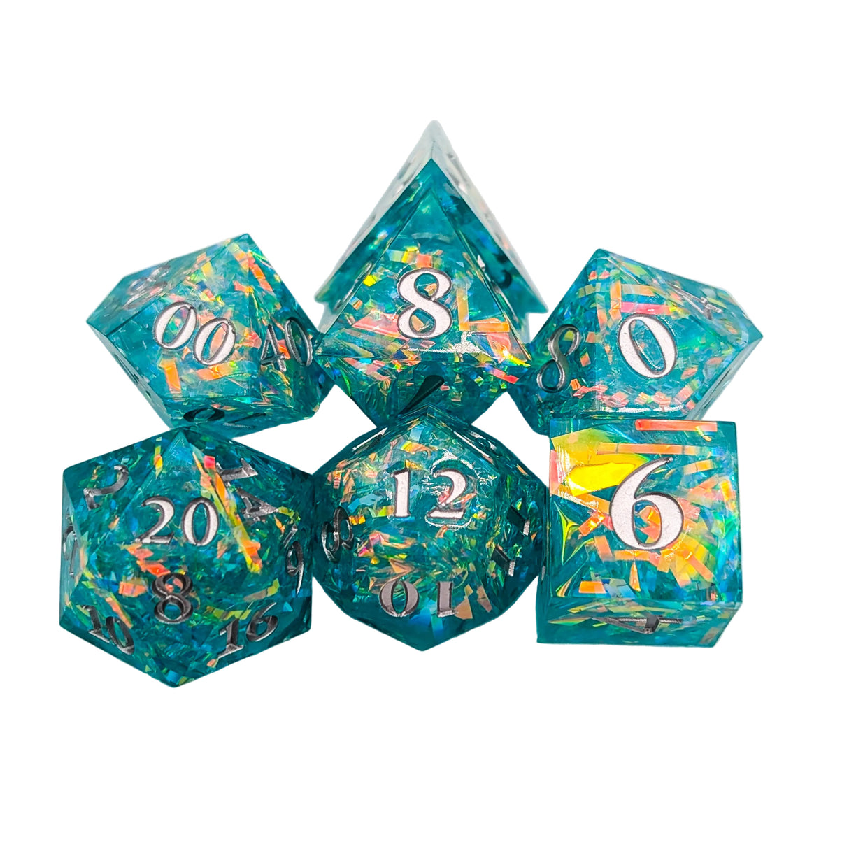 Shine Green Sharp Dice Set