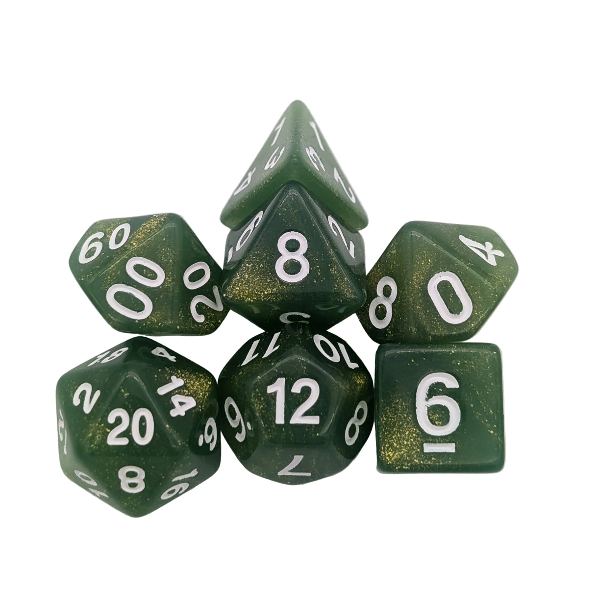 Shimmer Jade Dice Set