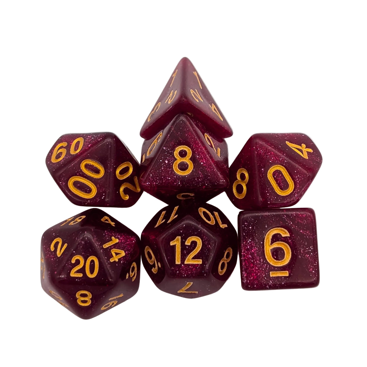 Shimmer Ruby Dice Set
