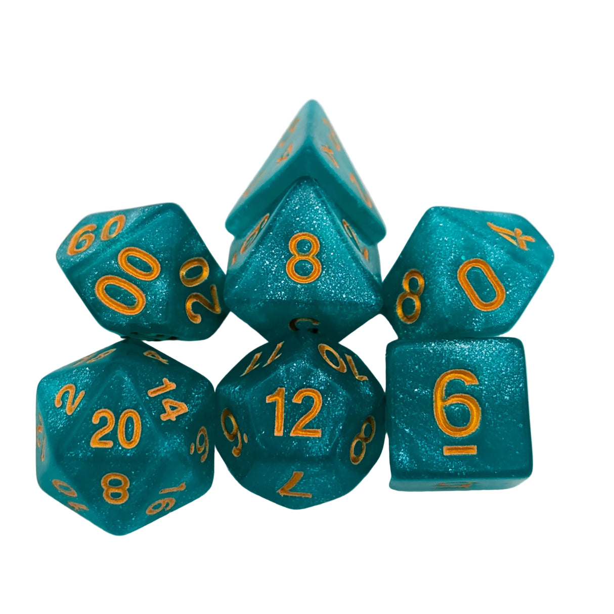 Shimmer Turquoise Dice Set