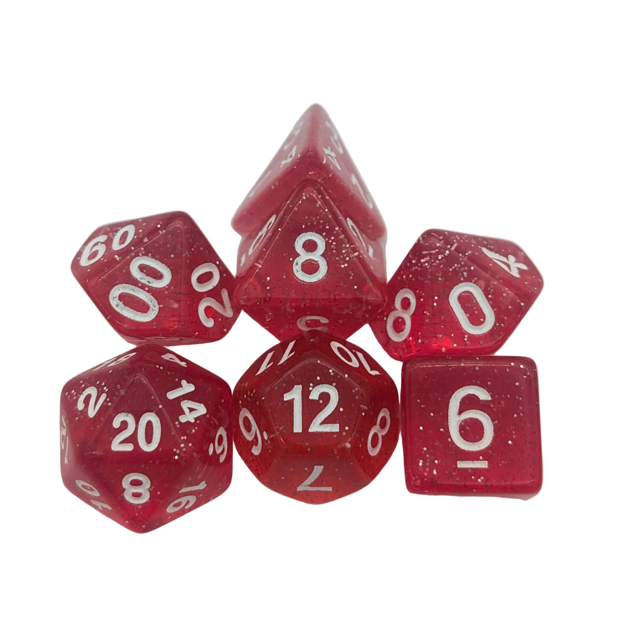 Glitter Blush Dice Set