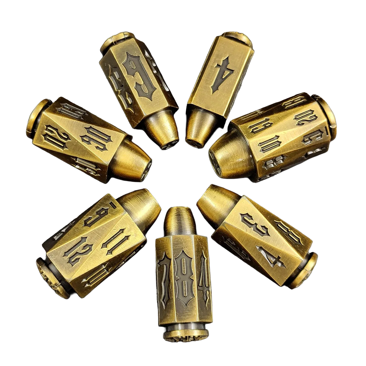 Bullet Gold Metal Dice Set