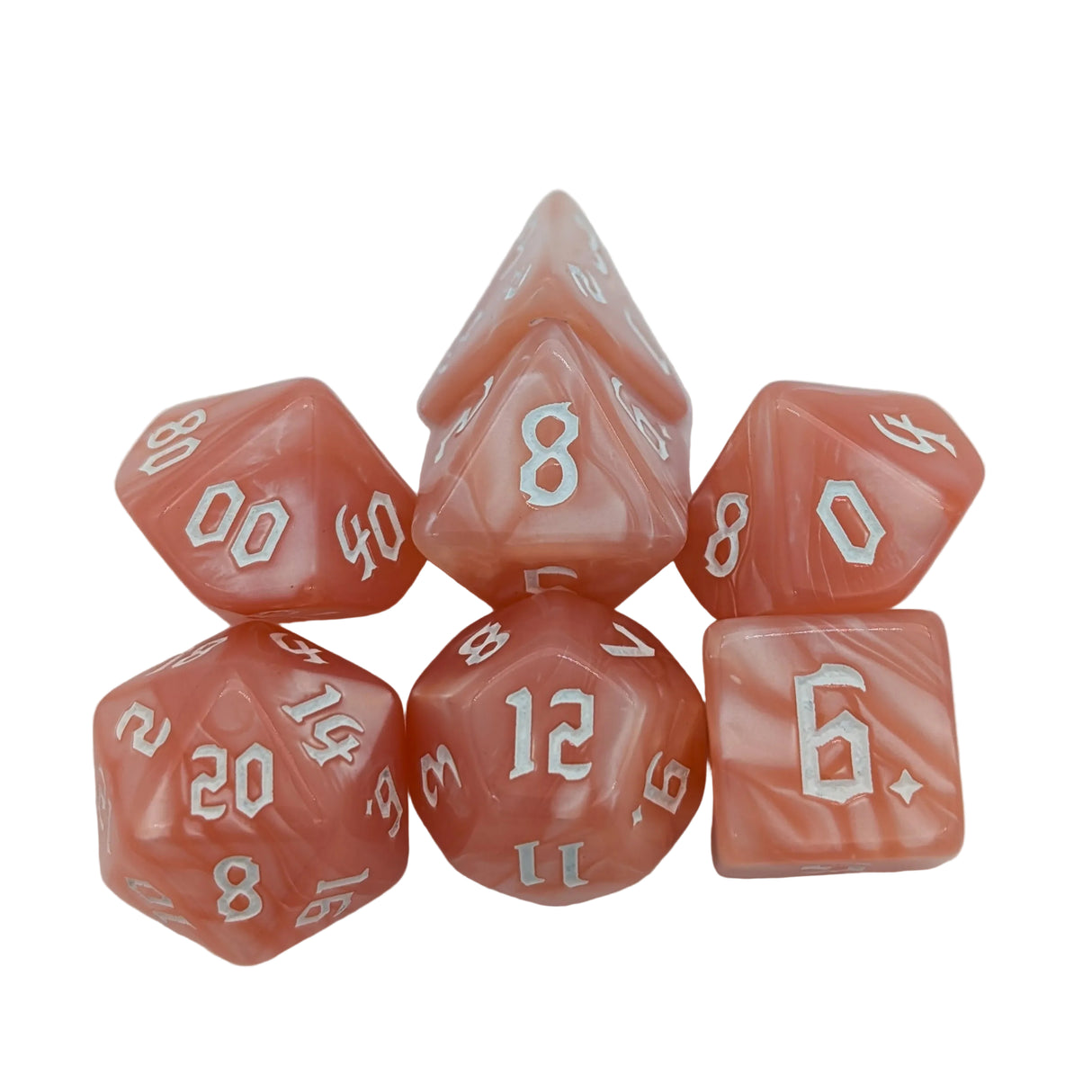 Mist Peach Dice Set