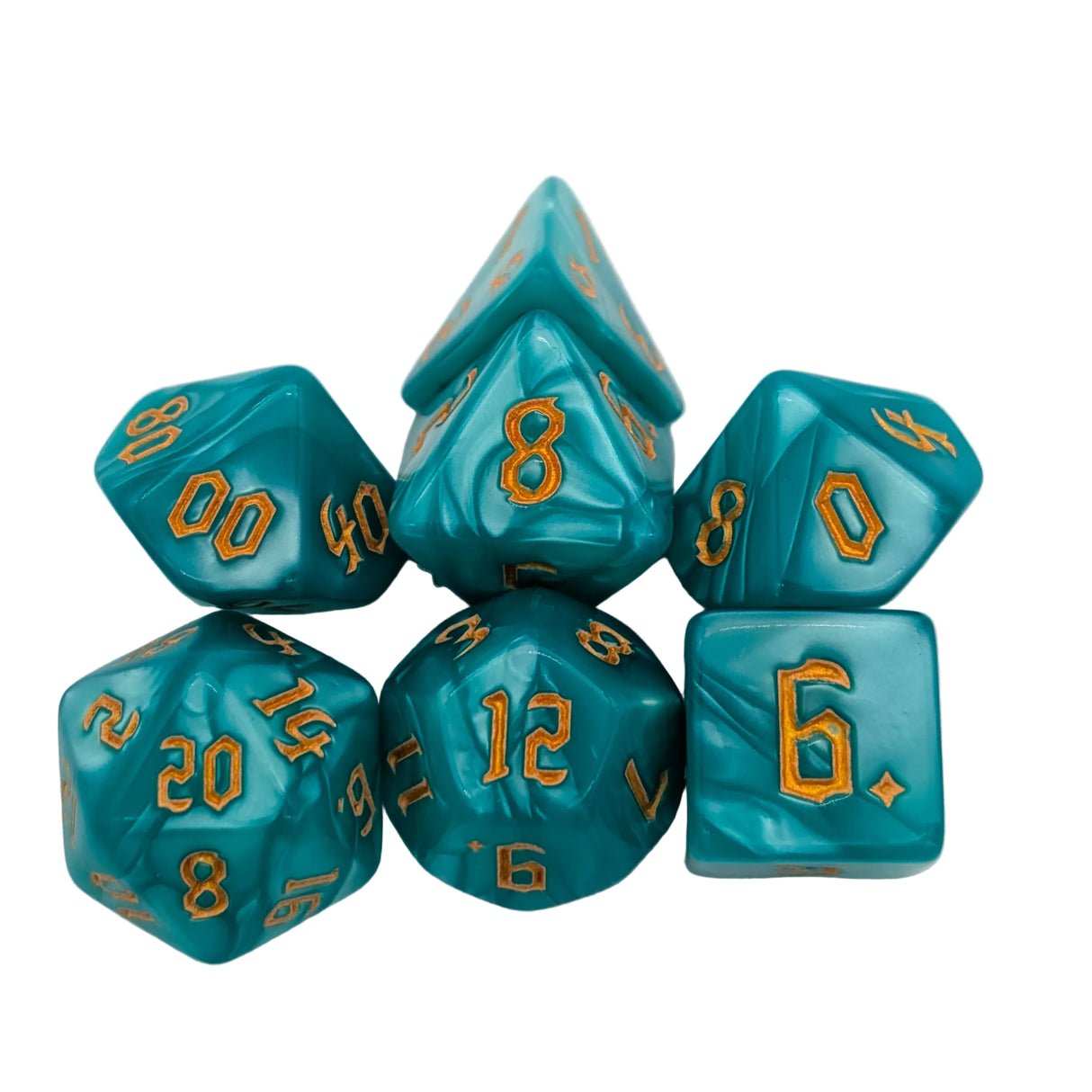 Mist Turqoise Dice Set