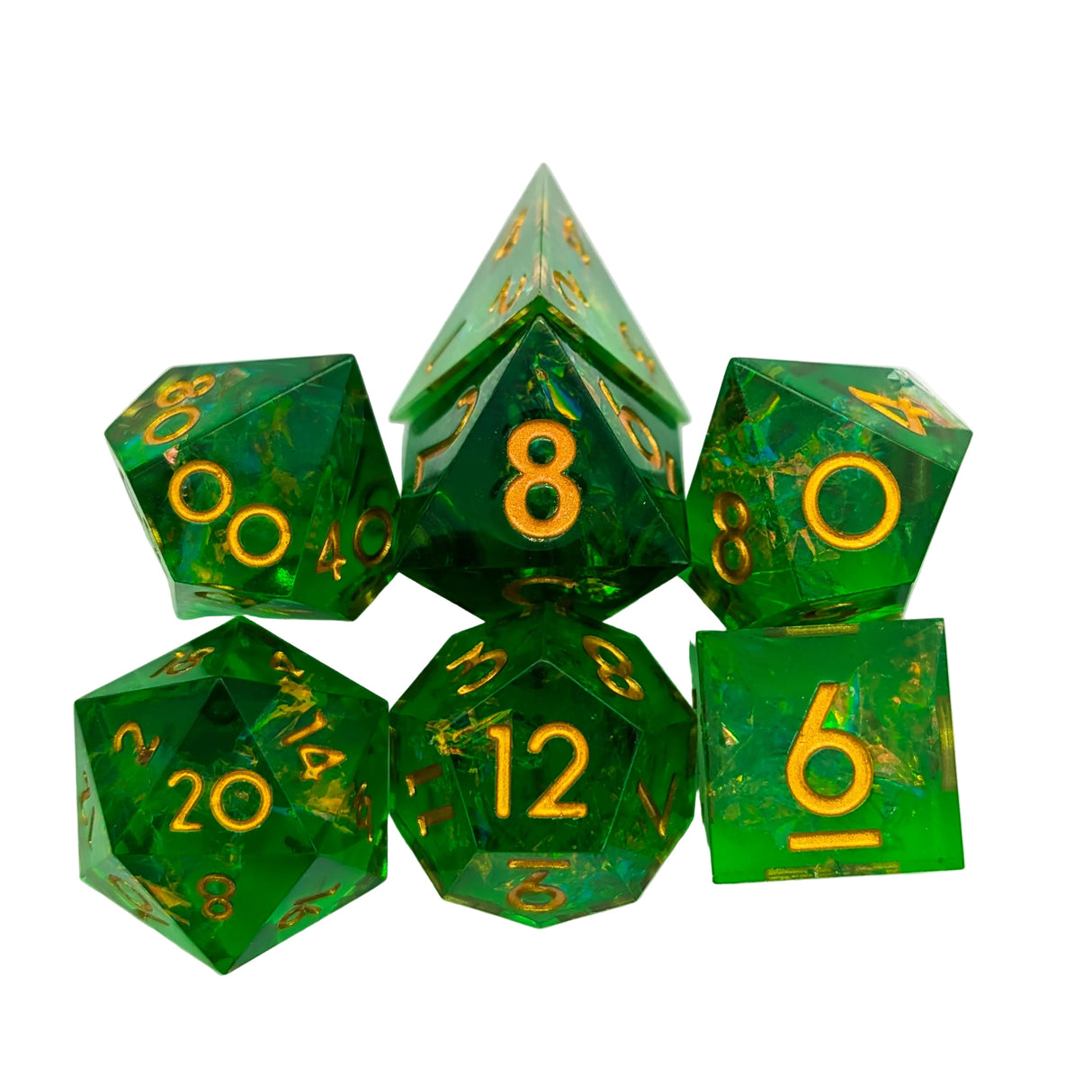 Bright Green Sharp Dice Set