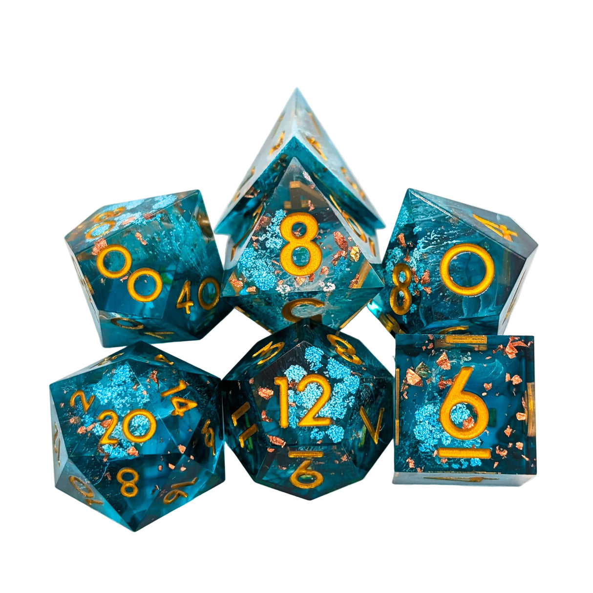 Foil Snow Sharp Dice Set