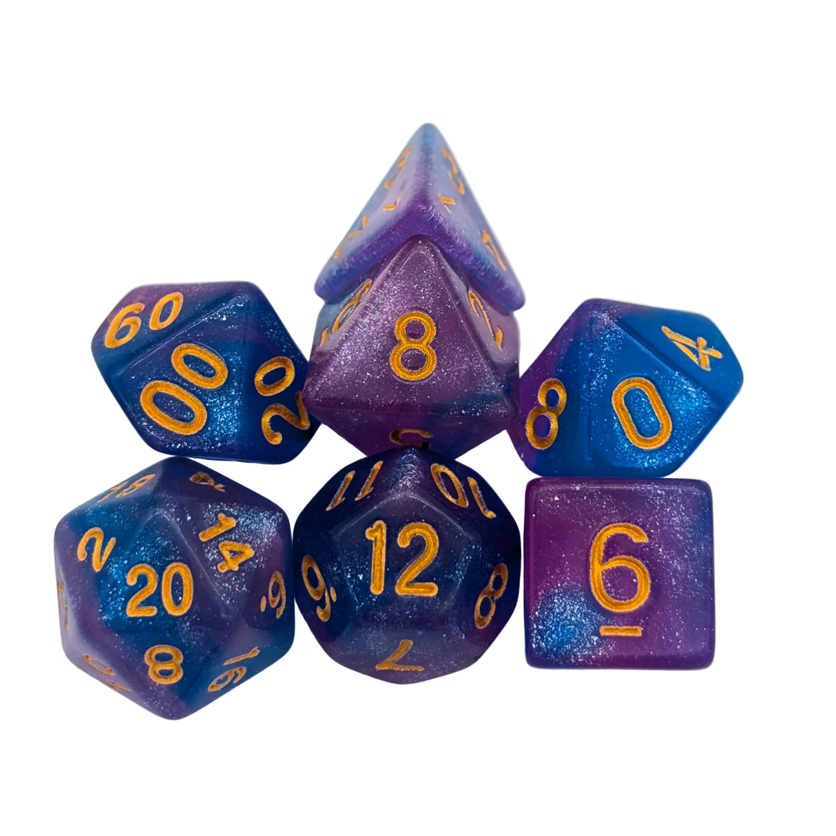 Galaxy Pink and Blue Dice Set