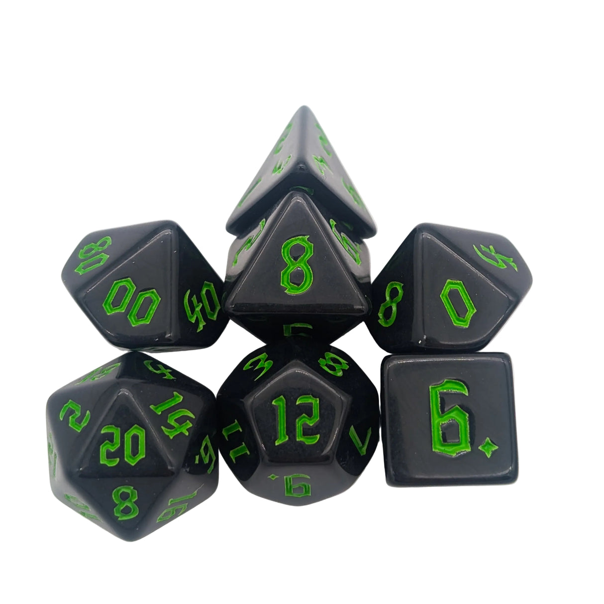 Witch Green Acrylic Dice Set