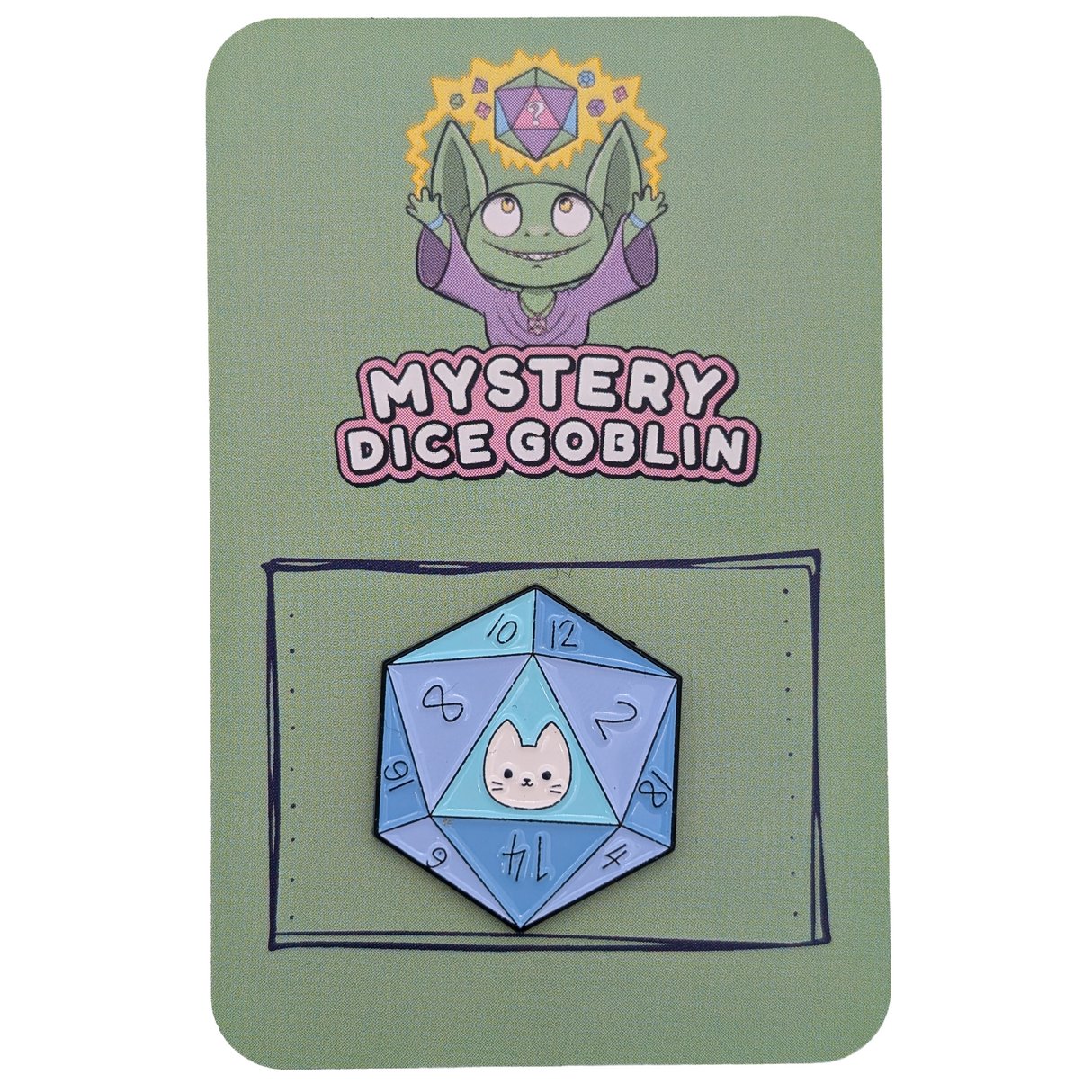 D20 Cat Pin