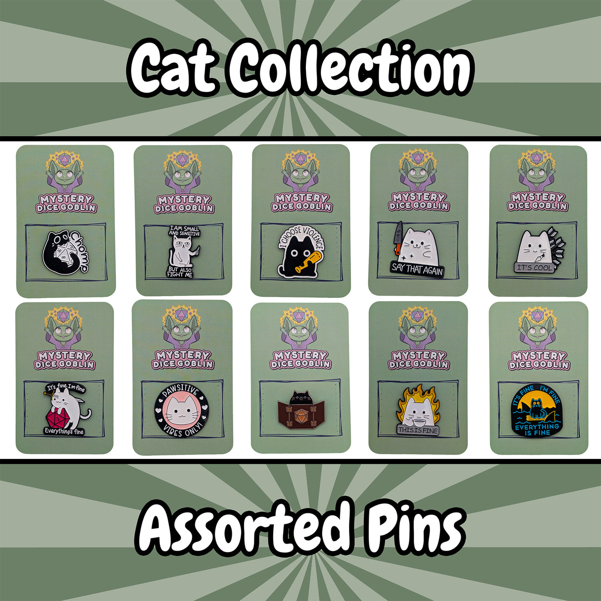 Assorted Cat Pins