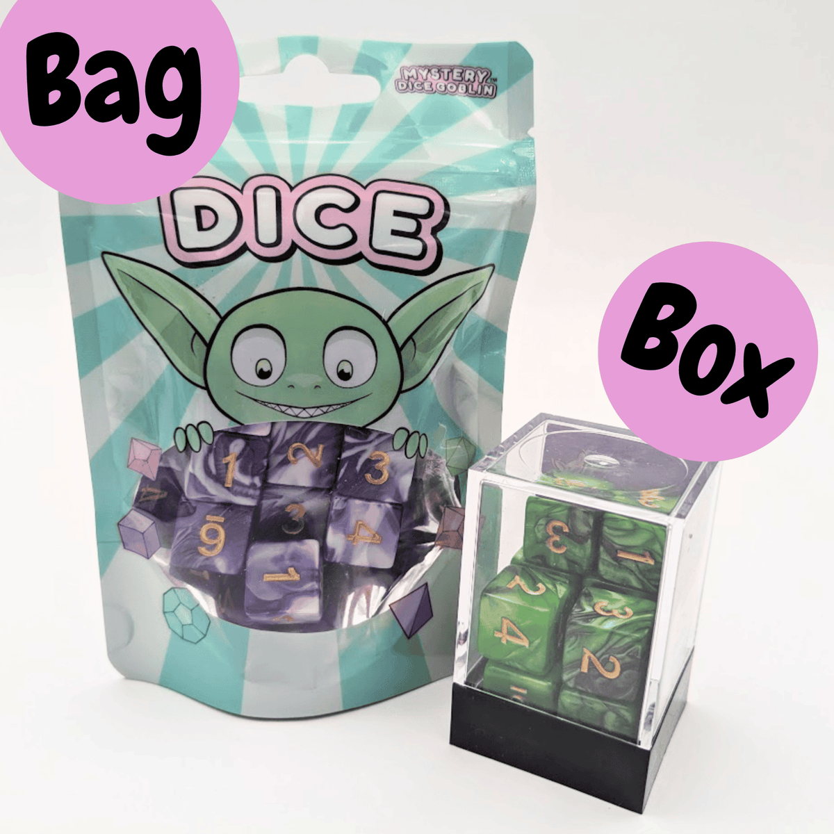 Assorted Numbered D6s (SINGLE DICE SET)