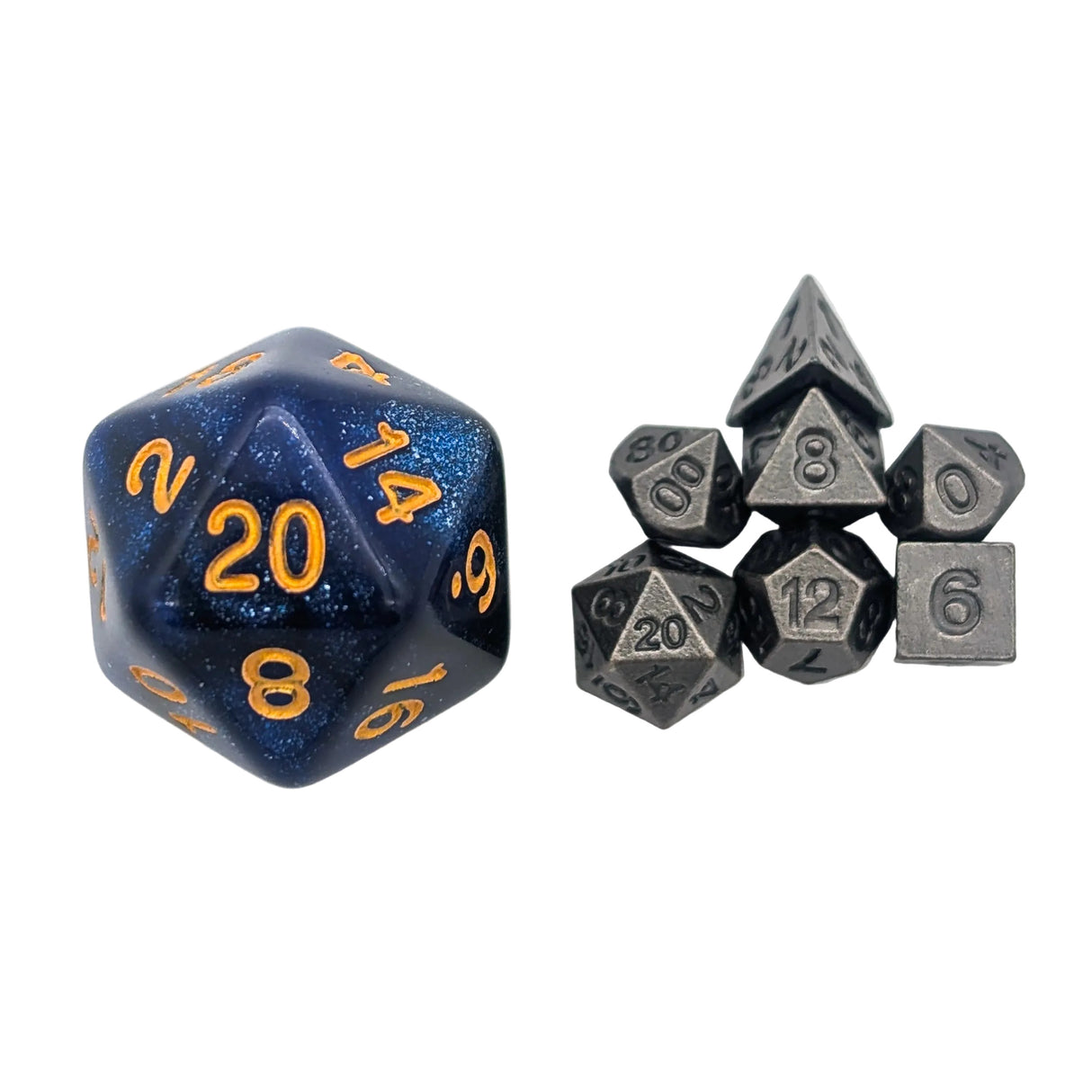 Silver Mini Dice Set