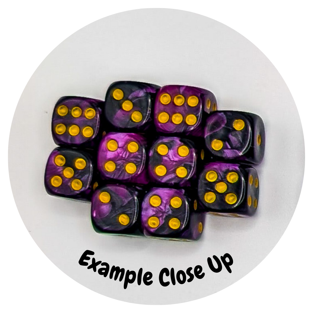 Dark Vortex Pipped D6 Collection (12mm)